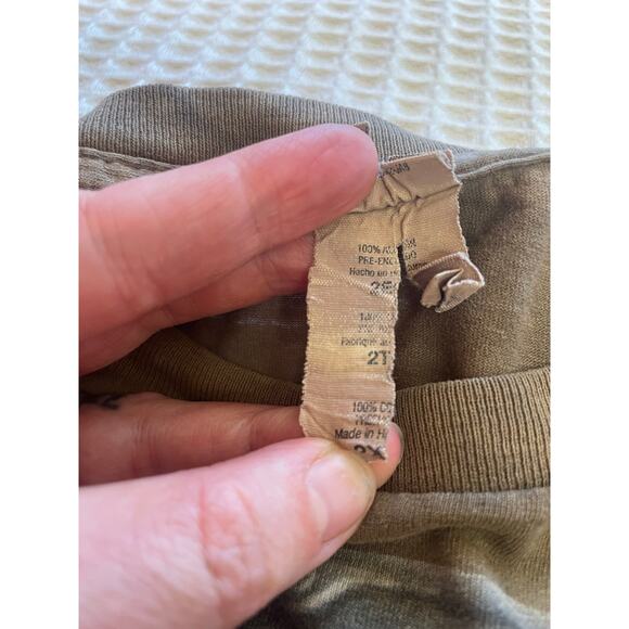 The Mountain Mens Cotton Y2K Green Tie Dye Bull Dog Army Graphic Tee Size 2XL - Picture 4 of 14